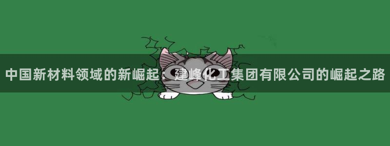 球盟会黑：中国新材料领域的新崛起：建峰化工集团有限公司的崛起