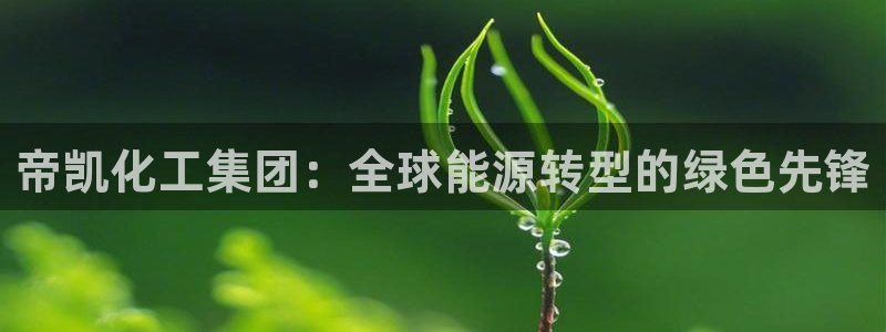 球盟会游戏：帝凯化工集团：全球能源转型的绿色先锋