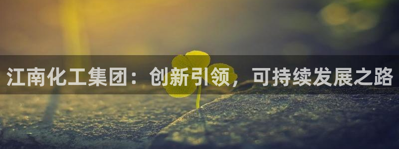 球盟会优惠券：江南化工集团：创新引领，可持续发展之路